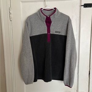 Columbia grey & purple half snap, xlarge
